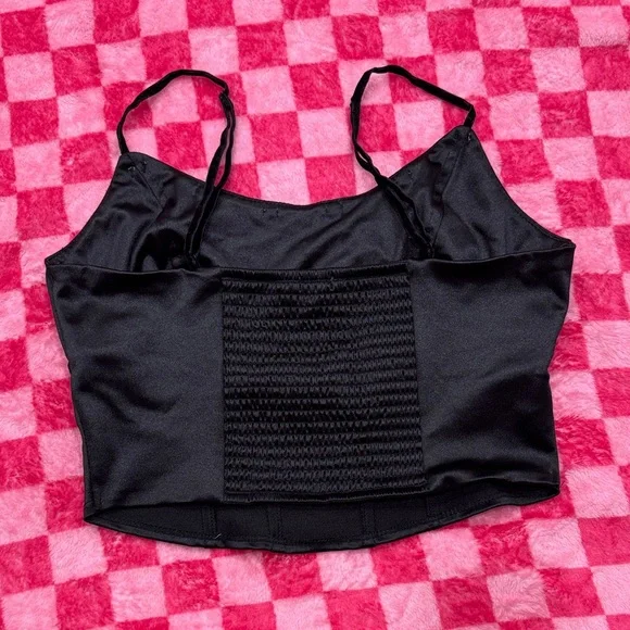 Wild Fable Black Camisole with Pink Micro Roses - Picture 5 of 5